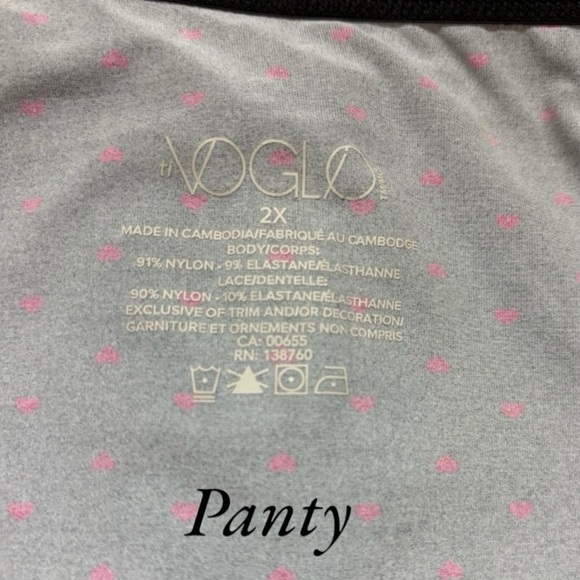 Penningtons, Plus Size Bra & Panty Set 44G, 2X, Black, Pink 🫦 - Picture 9 of 10